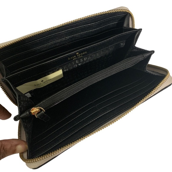 Kate Spade Hazel Court Mason Lacey Black and Gray Bow Handbag Tote Bag - Picture 12 of 12